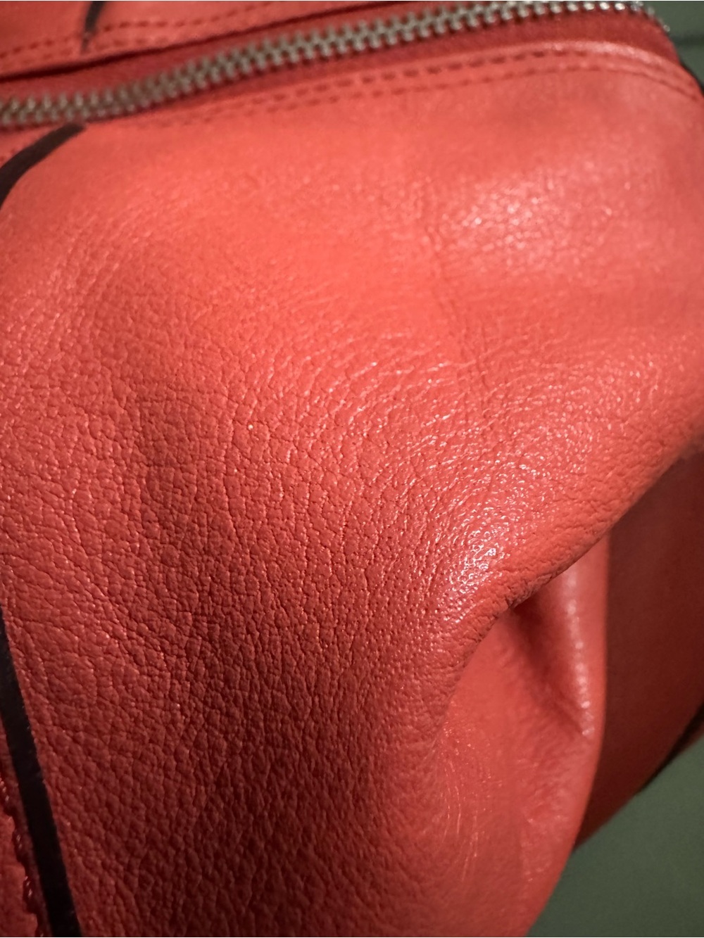 Coach 2012 Ashley Coral Leather Satchel with Silver Hardware and Dust Bag - Picture 12 of 12
